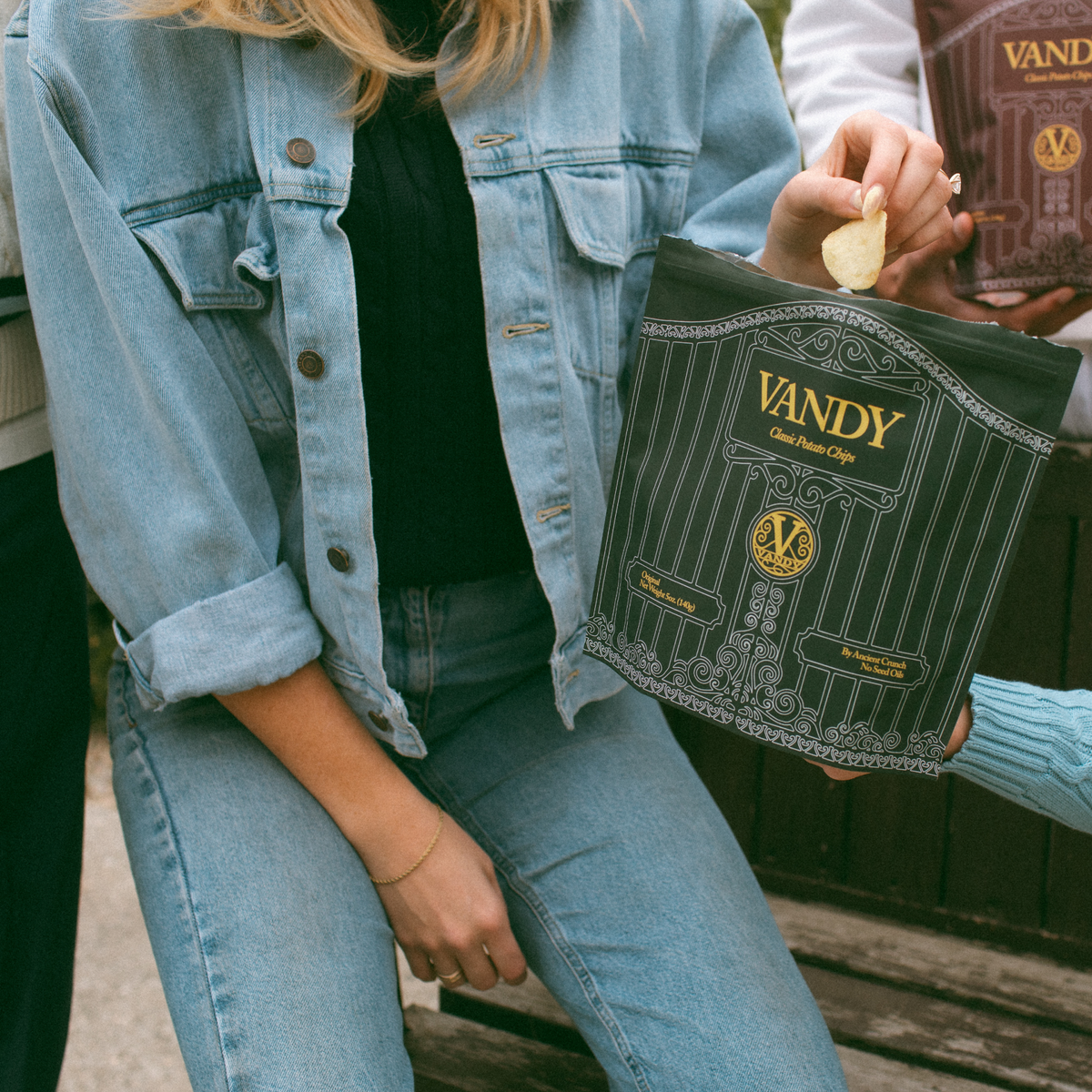 Reaching into a bag of Vandy Original