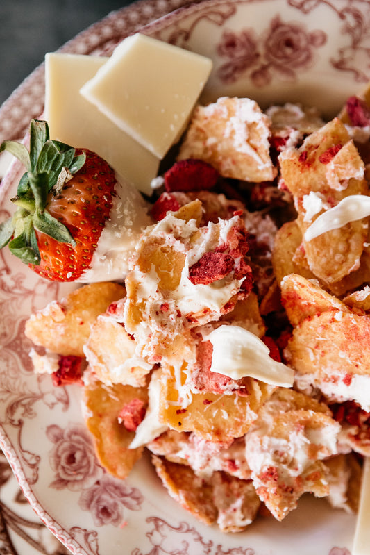 White Chocolate & Strawberry Vandy Bark