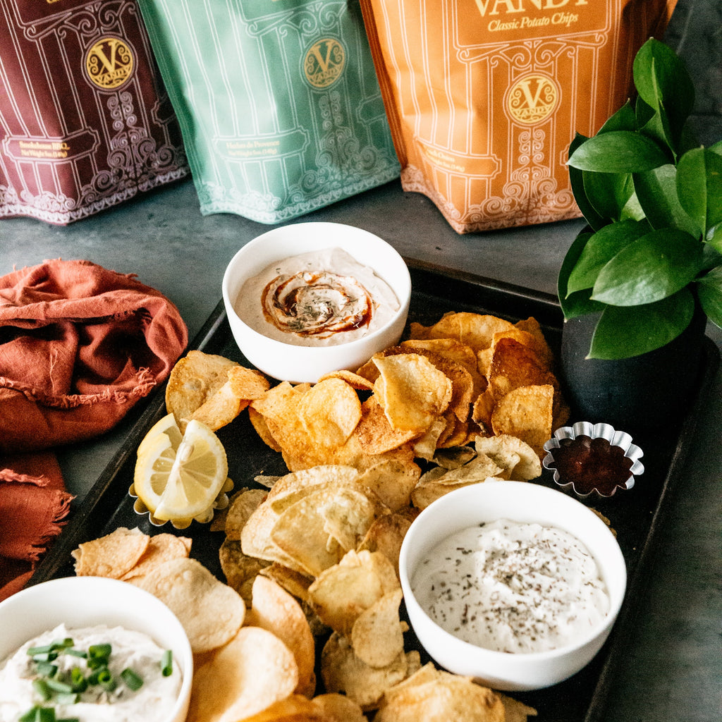 Signature Chips & Dips Trio – Vandy Crisps